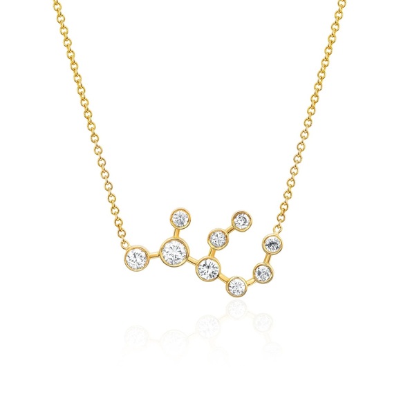 Logan Hollowell Virgo Constellation Necklace - yellow gold & diamonds - Picture 2 of 3